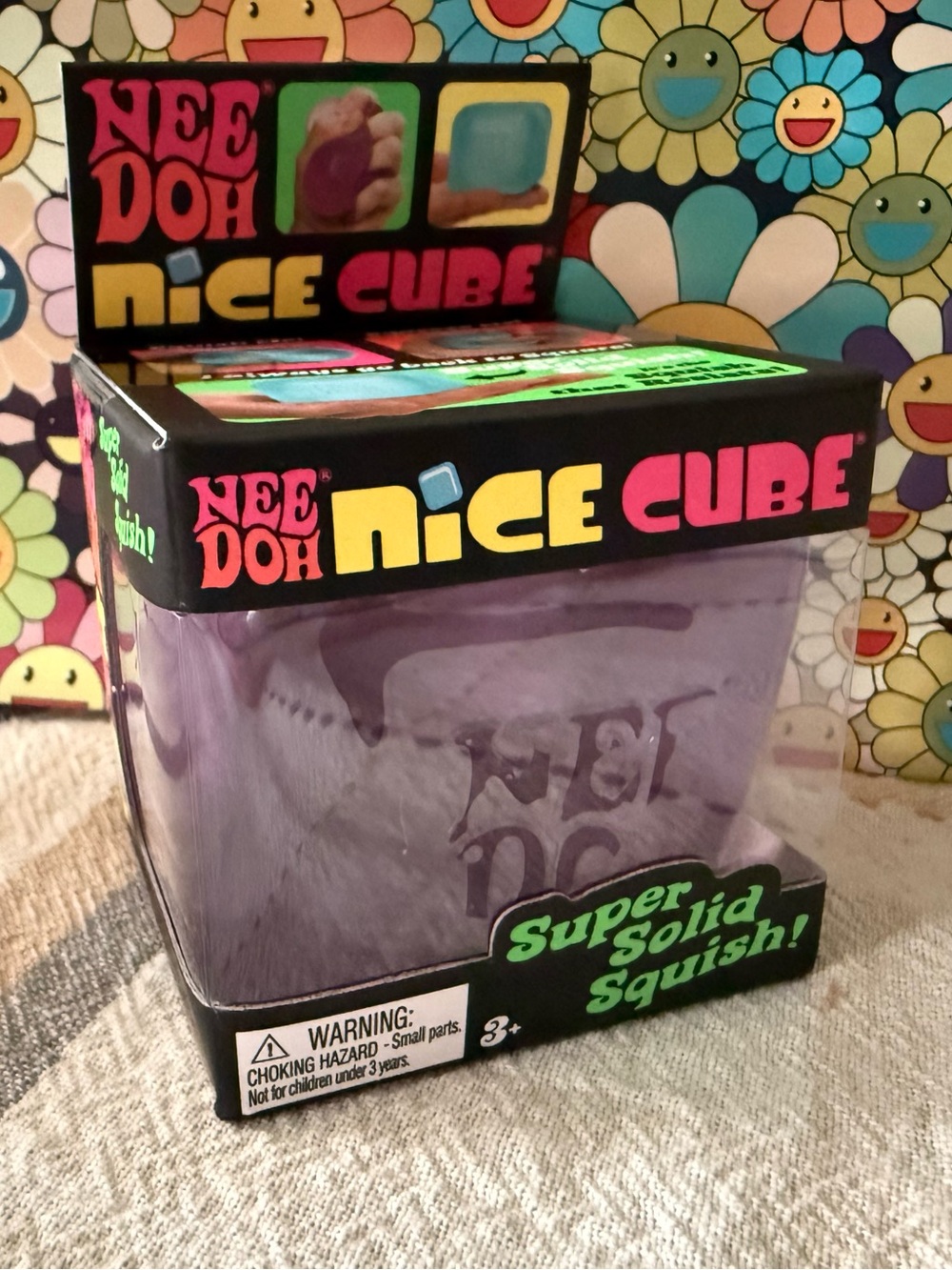 Genuine NeeDoh Nice Cube, Satisfying Square Shaped Sensory Toy: Purple